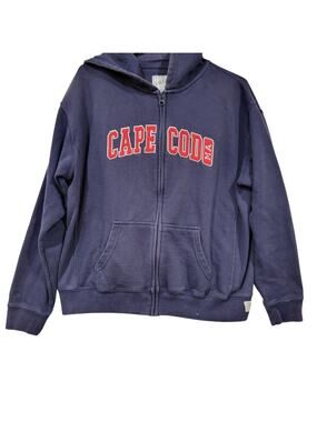 Kids Large Cuffys Cape Cod Classic Hoodie Varsity Jacket Coastal Preppy Y2K Blue